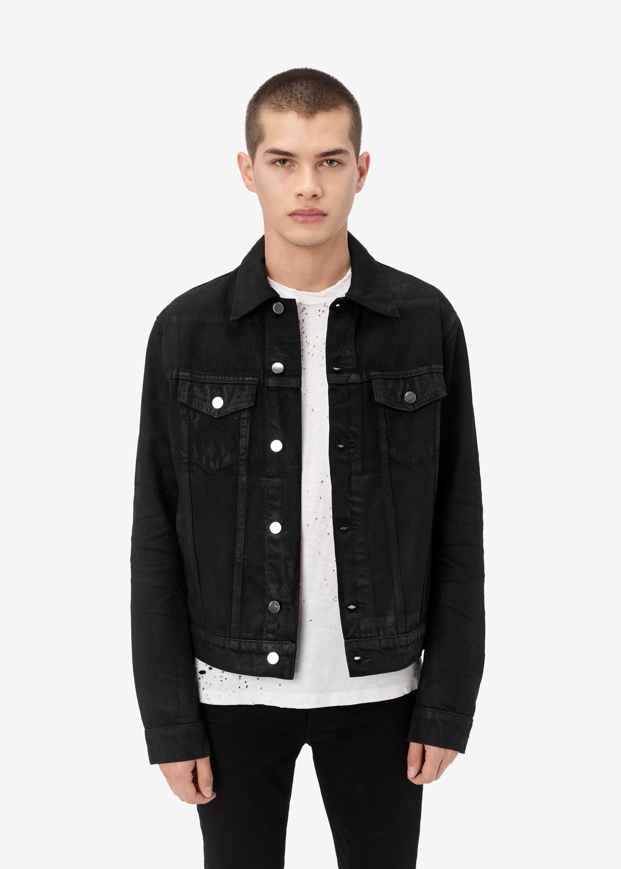 CLASSIC TRUCKER JACKET - Black Wax sold by AMIRI product image thumbnail 3