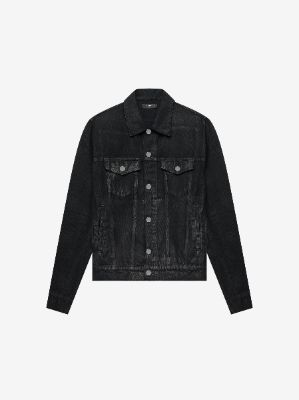 CLASSIC TRUCKER JACKET - Black Wax sold by AMIRI