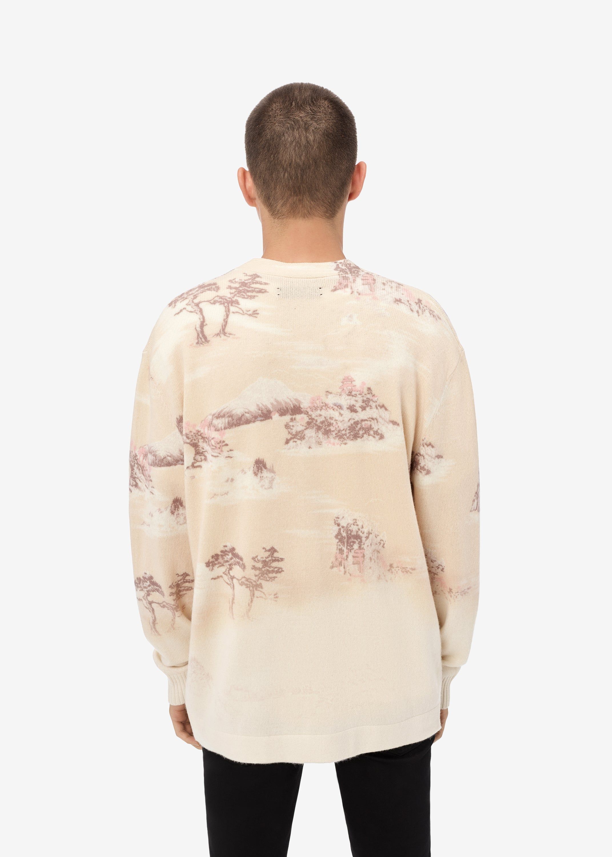BLEACHED PRINT ALOHA CARDIGAN - CANARY sold by AMIRI product image thumbnail 4