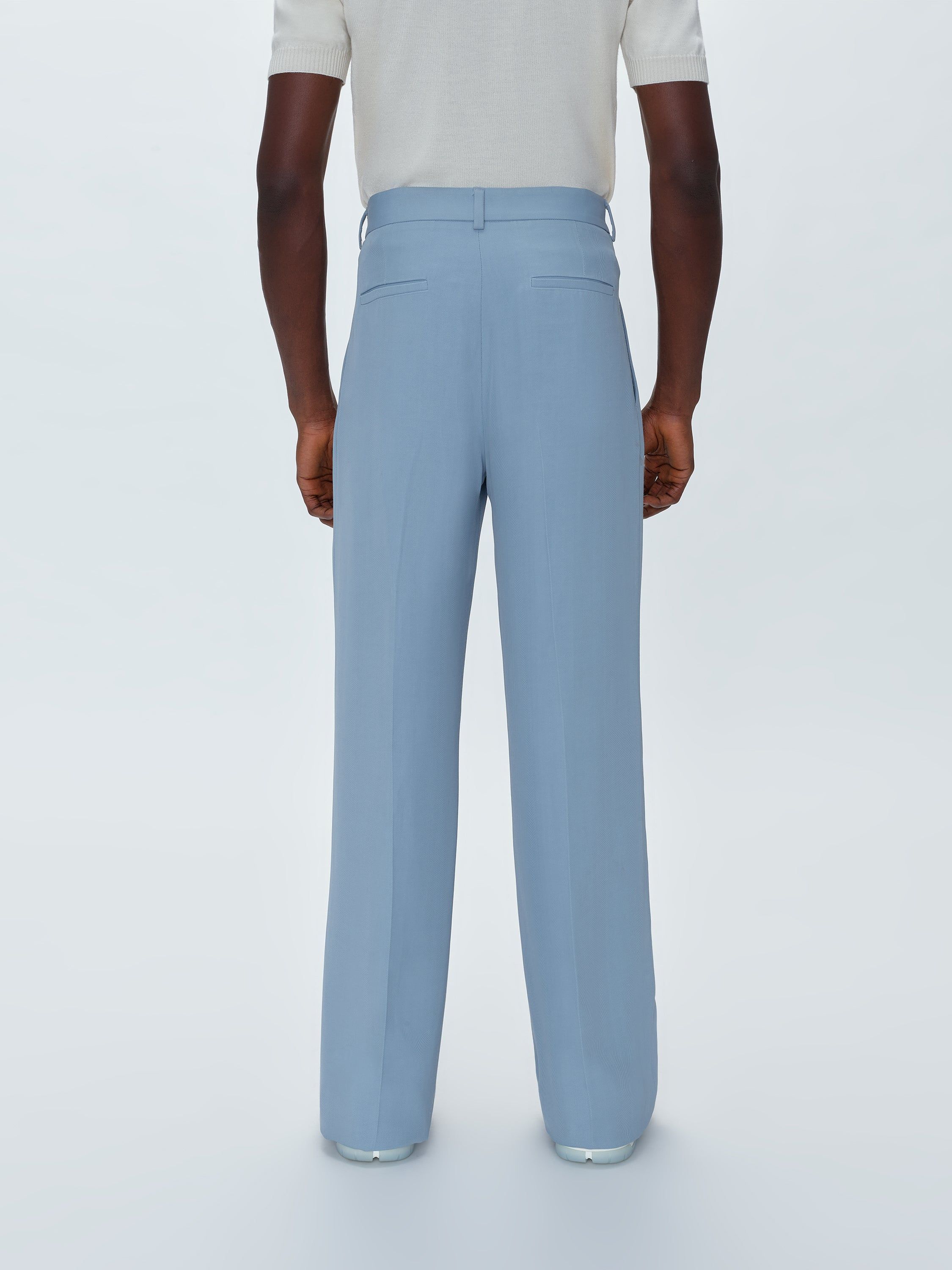 VISCOSE DOUBLE PLEATED TROUSERS - BABY BLUE sold by AMIRI product image thumbnail 4