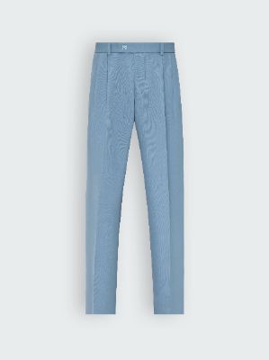 VISCOSE DOUBLE PLEATED TROUSERS - BABY BLUE sold by AMIRI