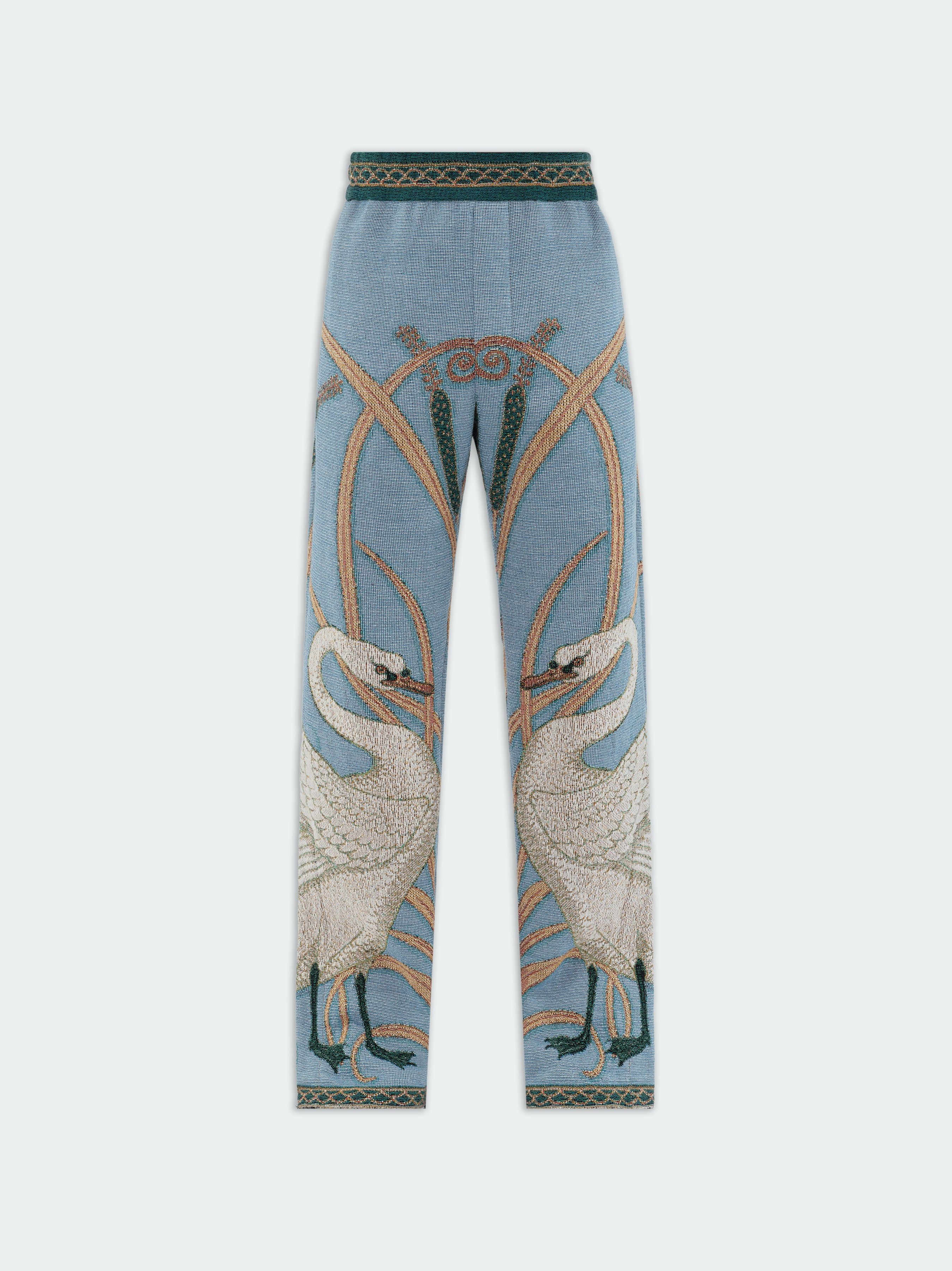 SWAN TAPESTRY FLARE PANT - Ashley Blue sold by AMIRI