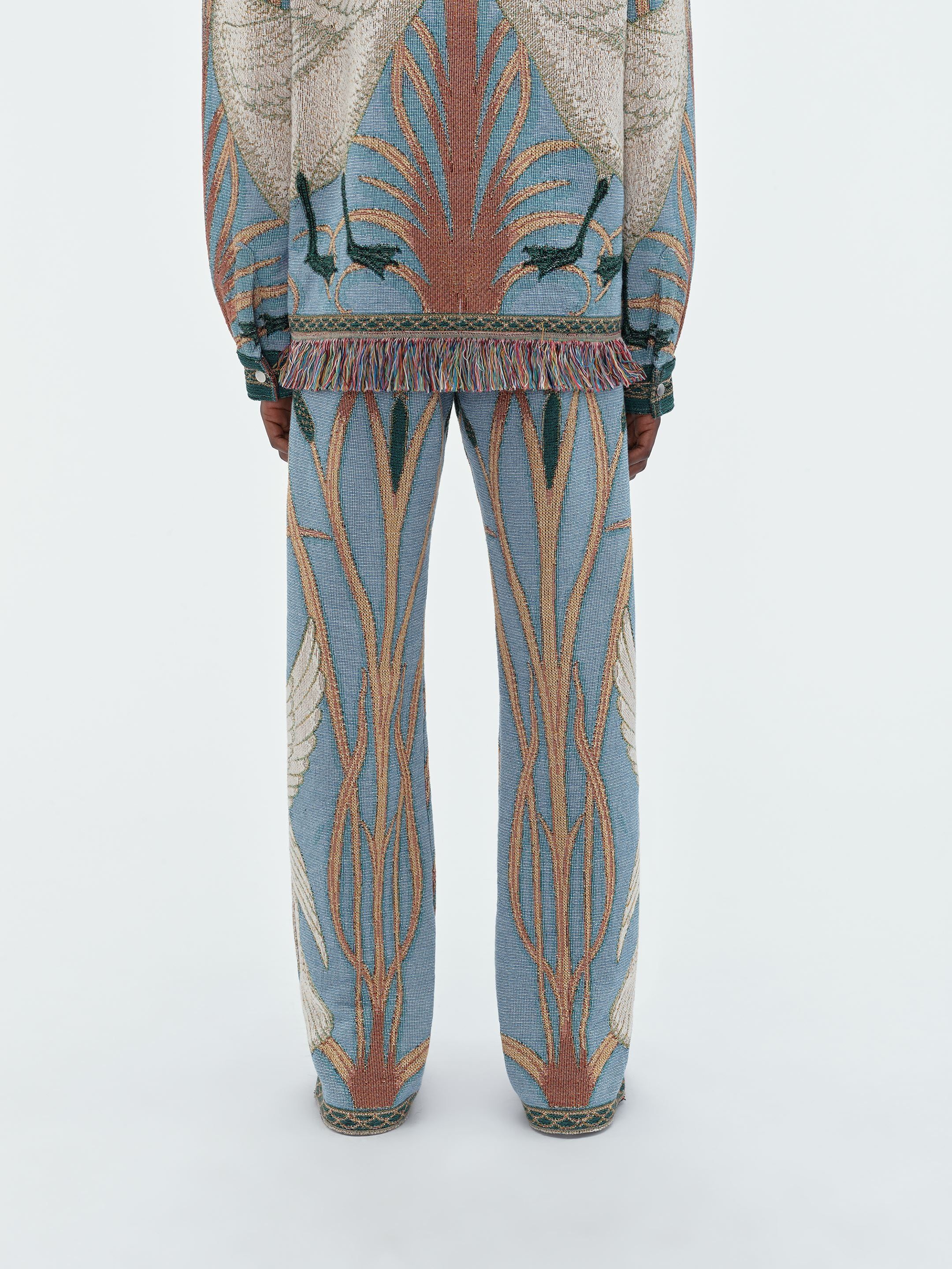 SWAN TAPESTRY FLARE PANT - Ashley Blue sold by AMIRI product image thumbnail 5