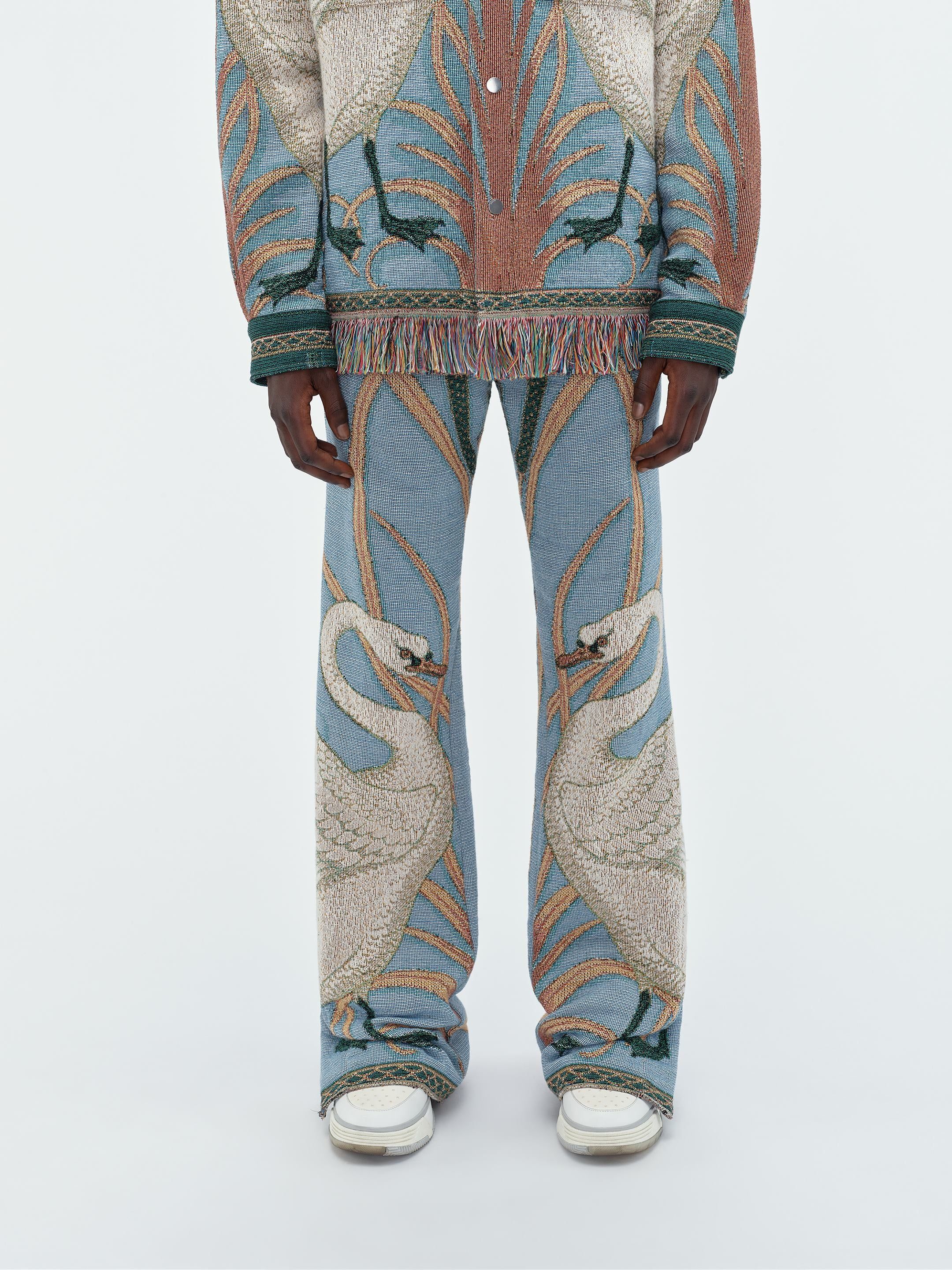 SWAN TAPESTRY FLARE PANT - Ashley Blue sold by AMIRI product image thumbnail 3