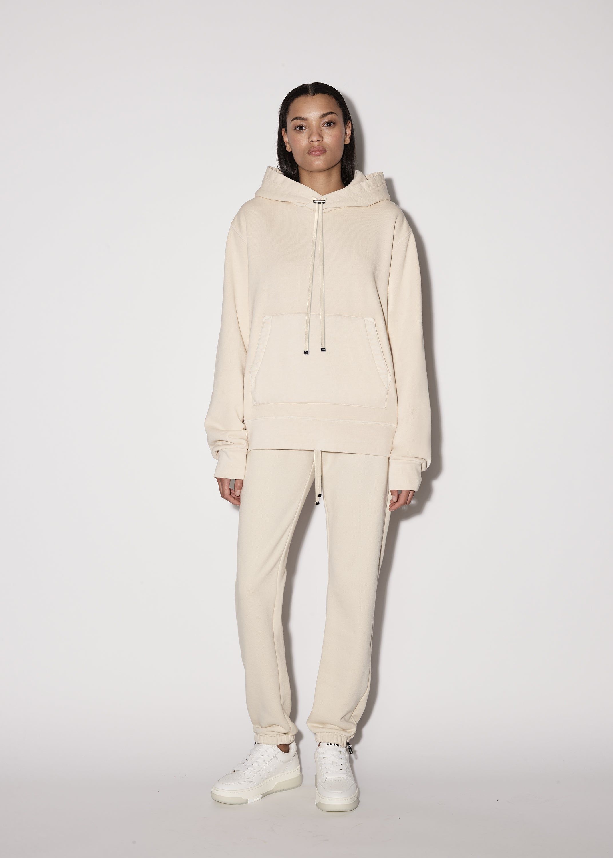 WOMEN - LEATHER HYBRID HOODIE - ALABASTER sold by AMIRI product image thumbnail 5