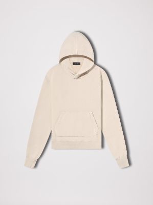 WOMEN - LEATHER HYBRID HOODIE - ALABASTER made by AMIRI