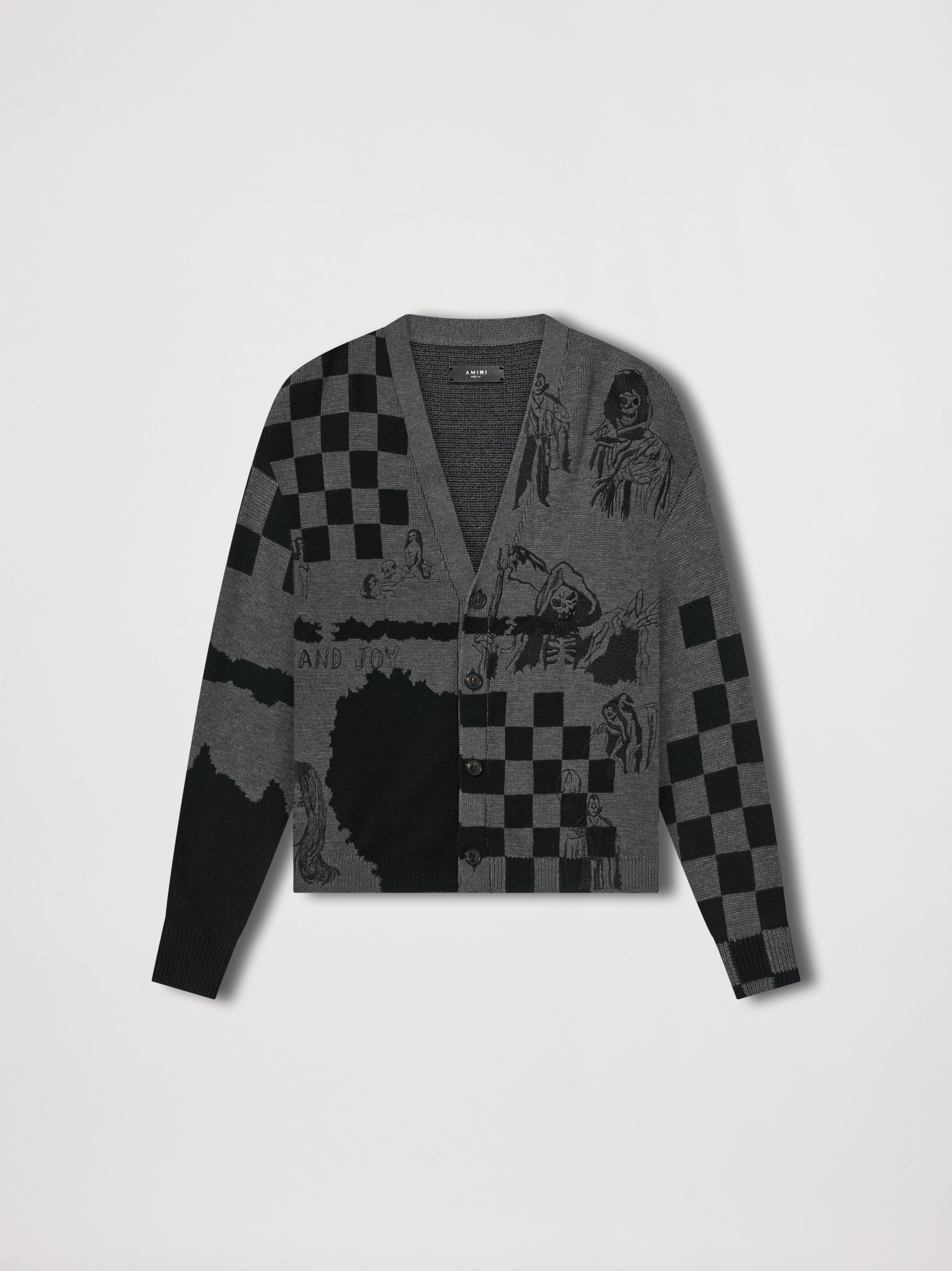 WES LANG SKETCH CARDIGAN - GREY sold by AMIRI