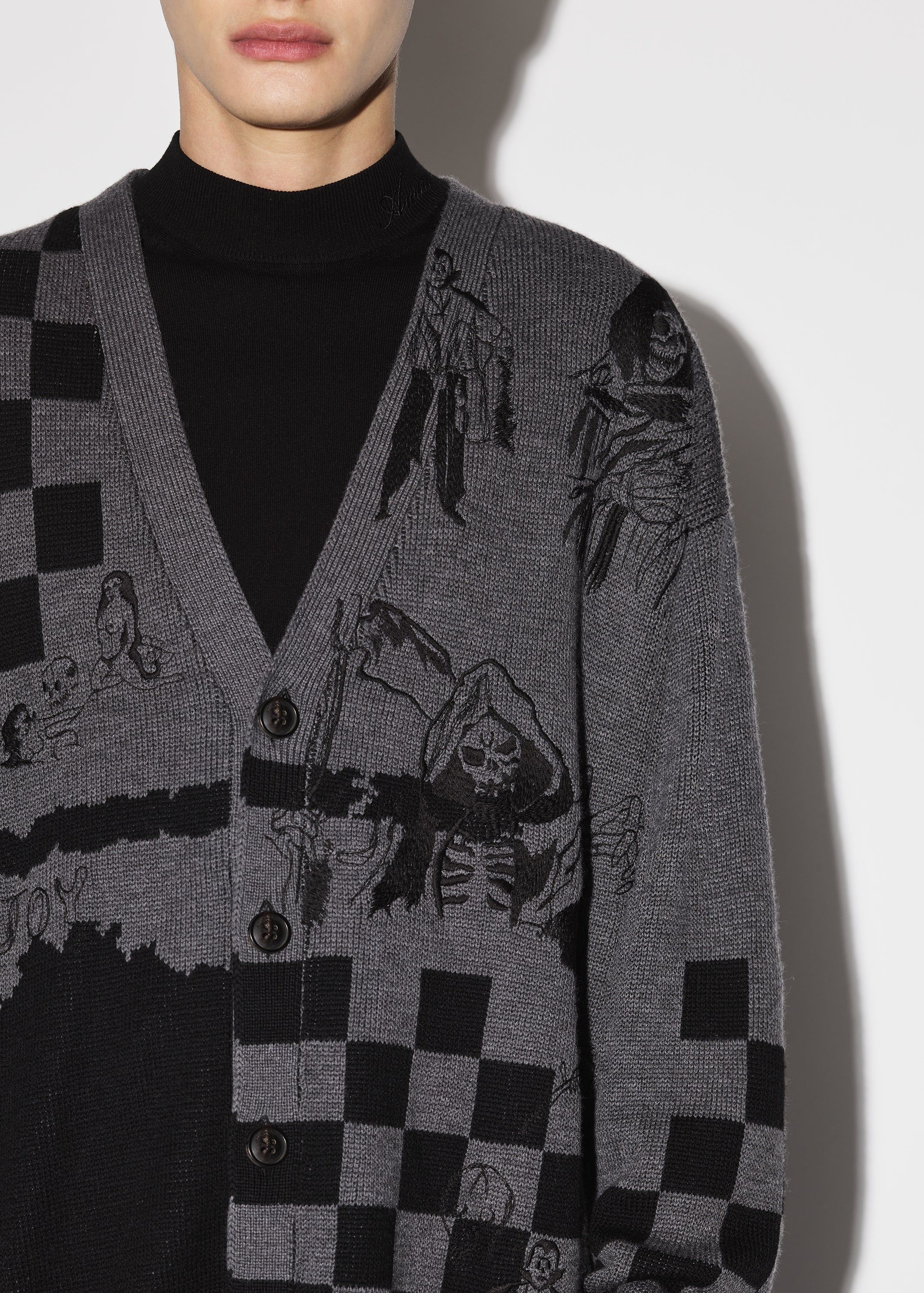 WES LANG SKETCH CARDIGAN - GREY sold by AMIRI product image thumbnail 5