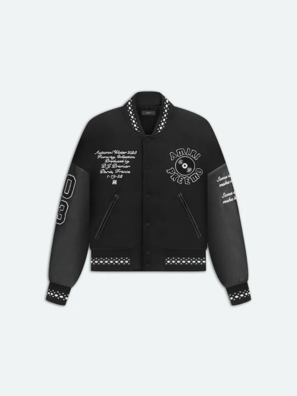 WOMEN - VARSITY JACKET - BLACK MULTI sold by AMIRI