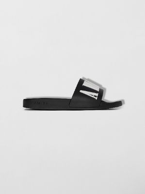 WOMEN - POOLSLIDE - Black / White sold by AMIRI