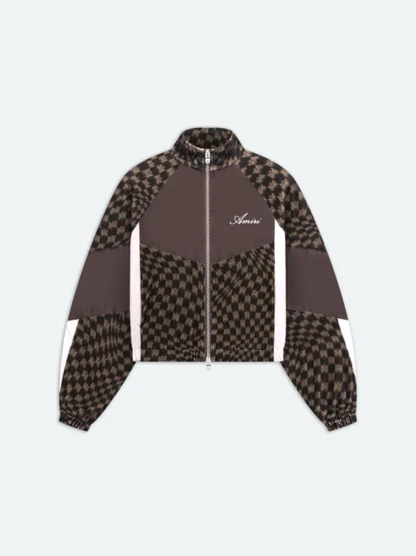 WOMEN - RETRO ZIP UP TRACK JACKET - BROWN MULTI made by AMIRI