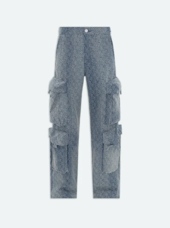 JACQUARD UTILITY CARGO - VINTAGE INDIGO made by AMIRI