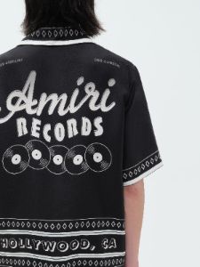 AMIRI RECORDS SHORT SLEEVE SHIRT - BLACK sold by AMIRI