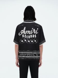 AMIRI RECORDS SHORT SLEEVE SHIRT - BLACK sold by AMIRI