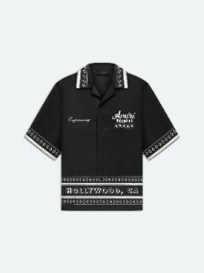 AMIRI RECORDS SHORT SLEEVE SHIRT - BLACK sold by AMIRI