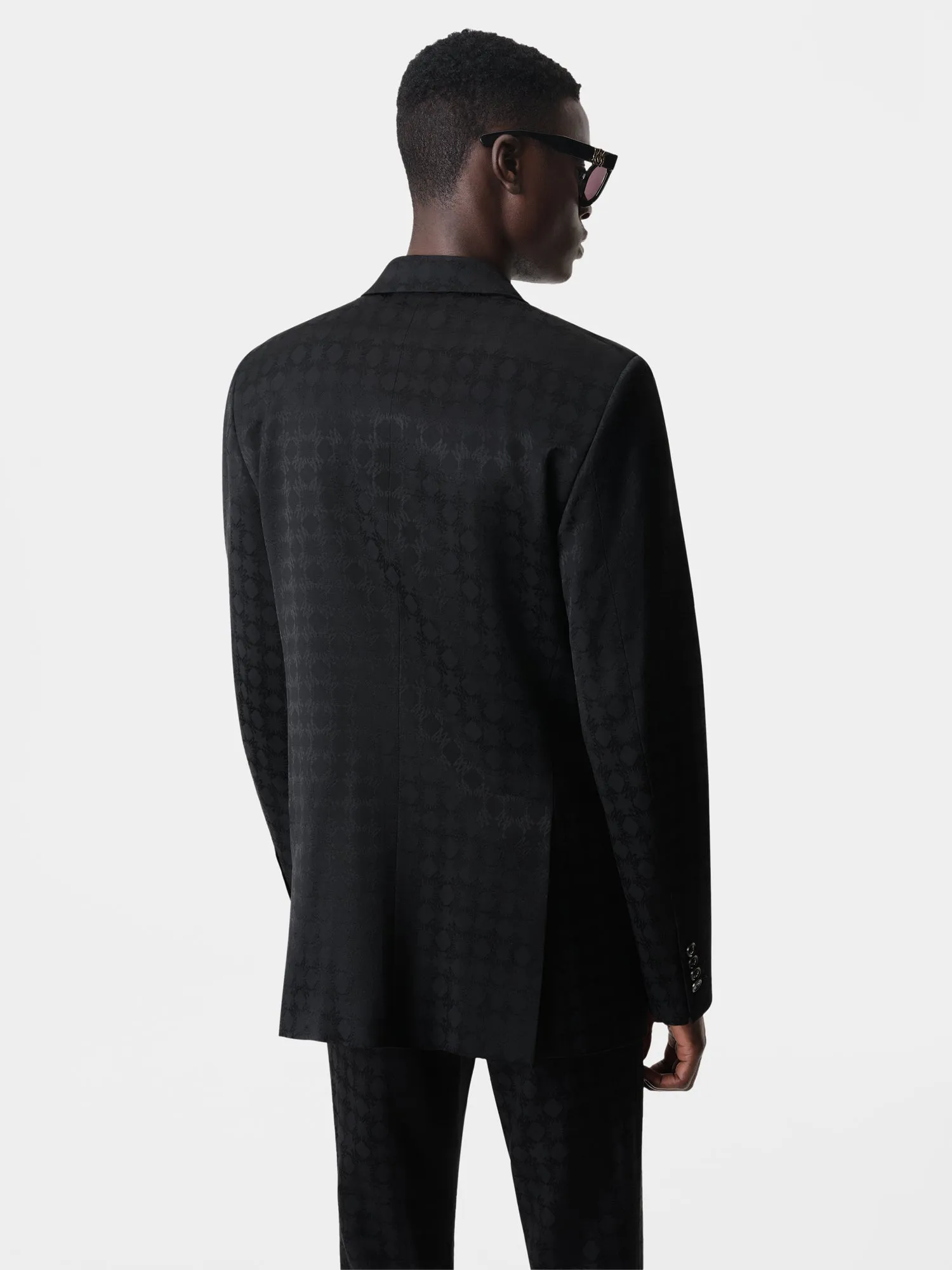 TONAL MA QUAD DOUBLE-BREASTED BLAZER - Black sold by AMIRI product image thumbnail 3