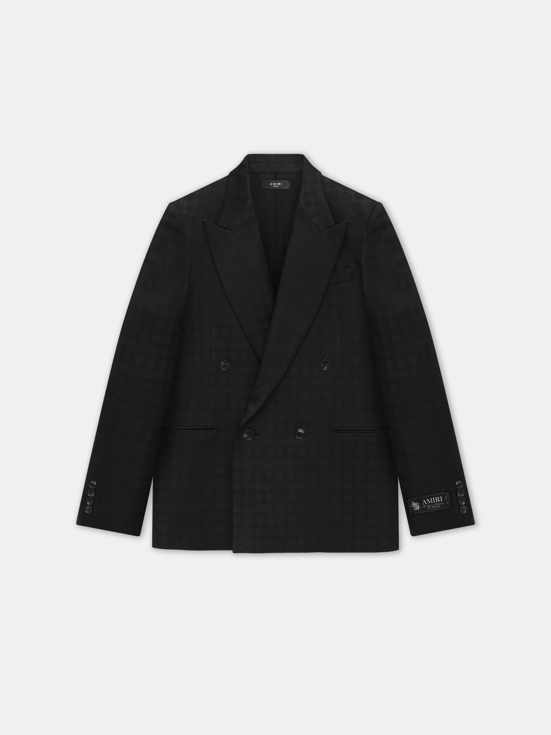 TONAL MA QUAD DOUBLE-BREASTED BLAZER - Black sold by AMIRI product image thumbnail 5