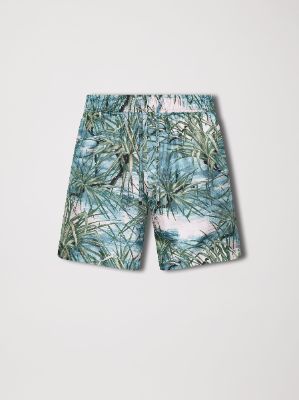 FLORAL ALOHA TREE SILK SHORT - BLUE sold by AMIRI