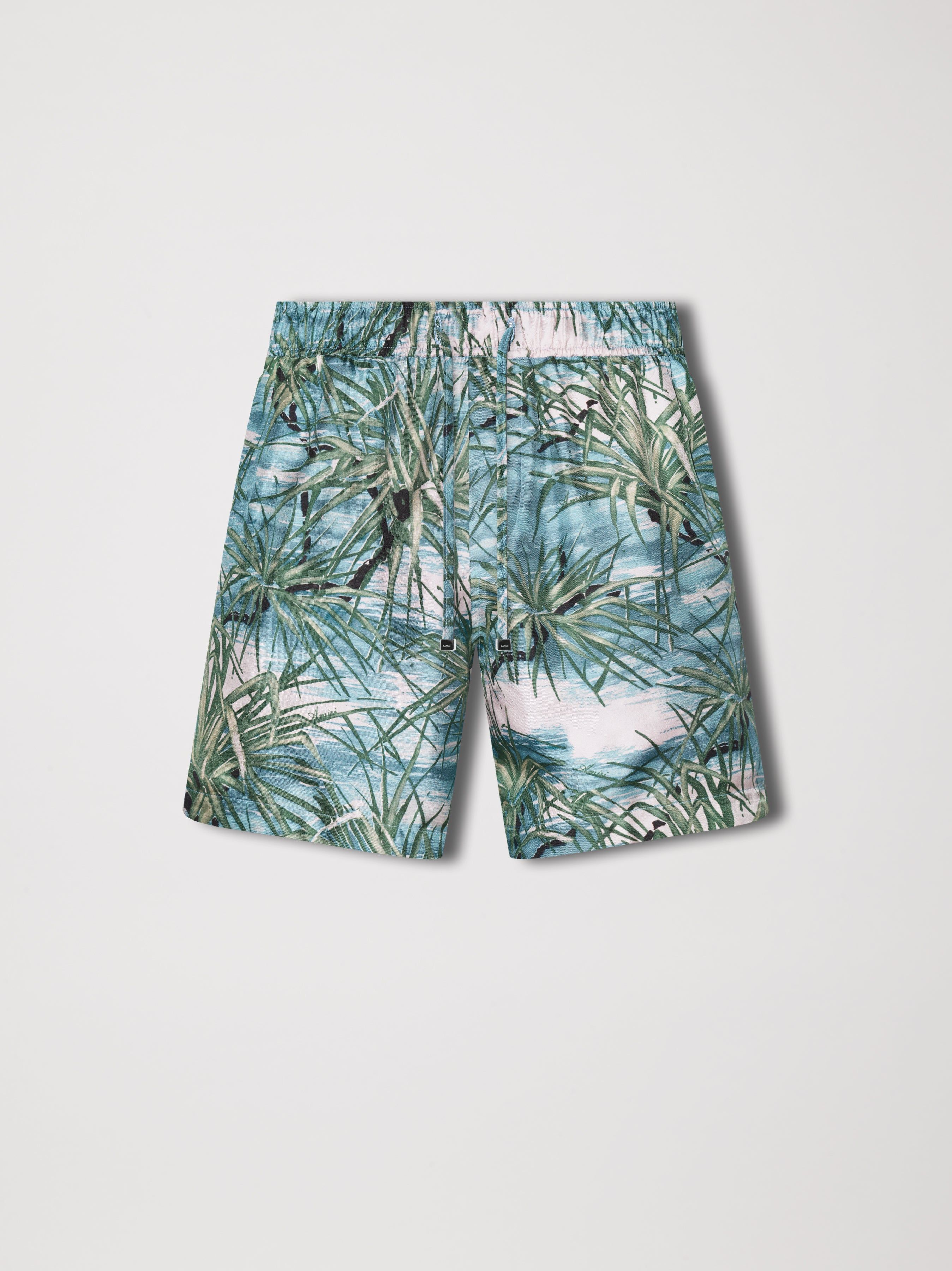 FLORAL ALOHA TREE SILK SHORT - BLUE sold by AMIRI