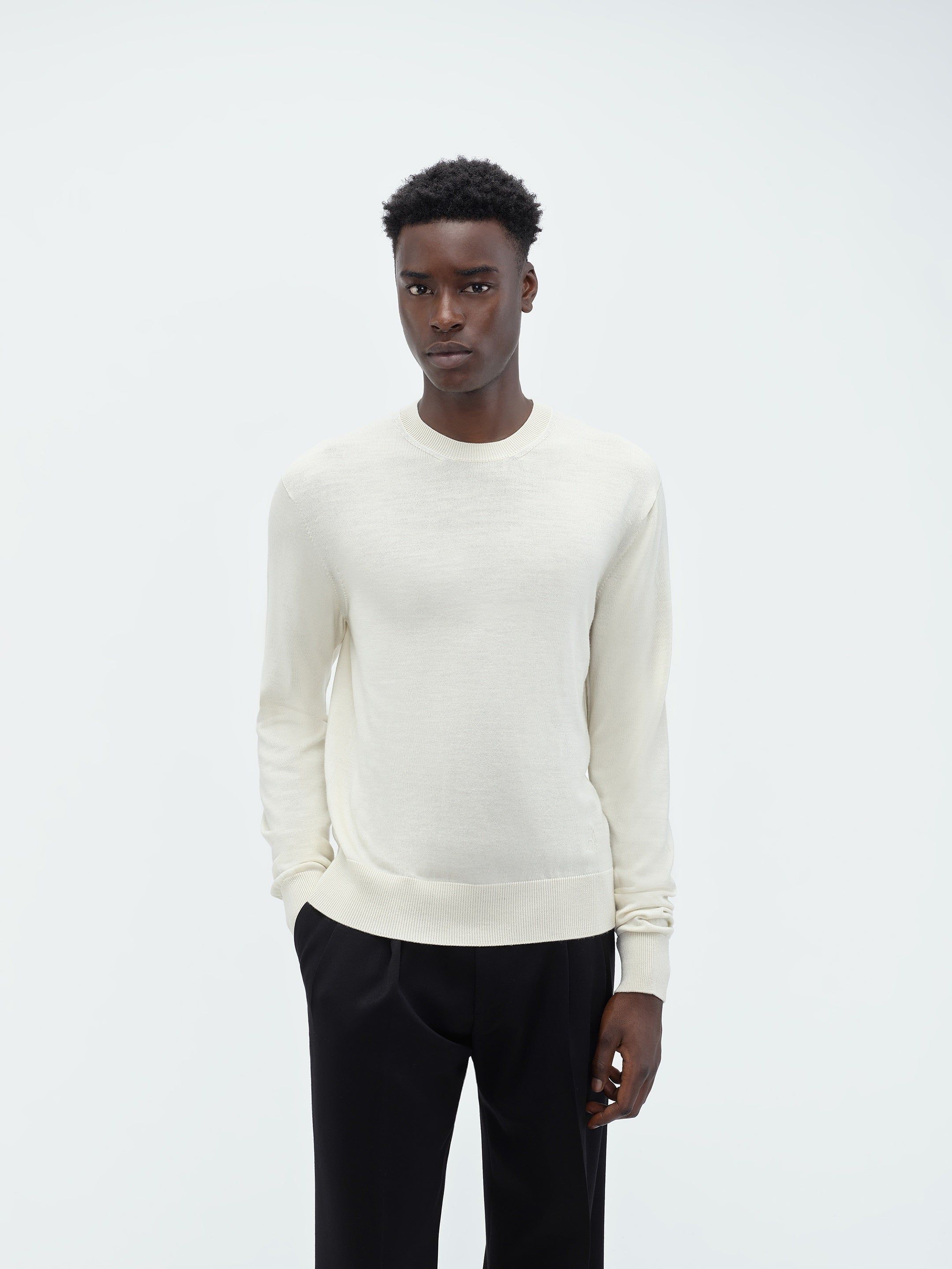 LONG SLEEVE CREW-ALABASTER sold by AMIRI product image thumbnail 3