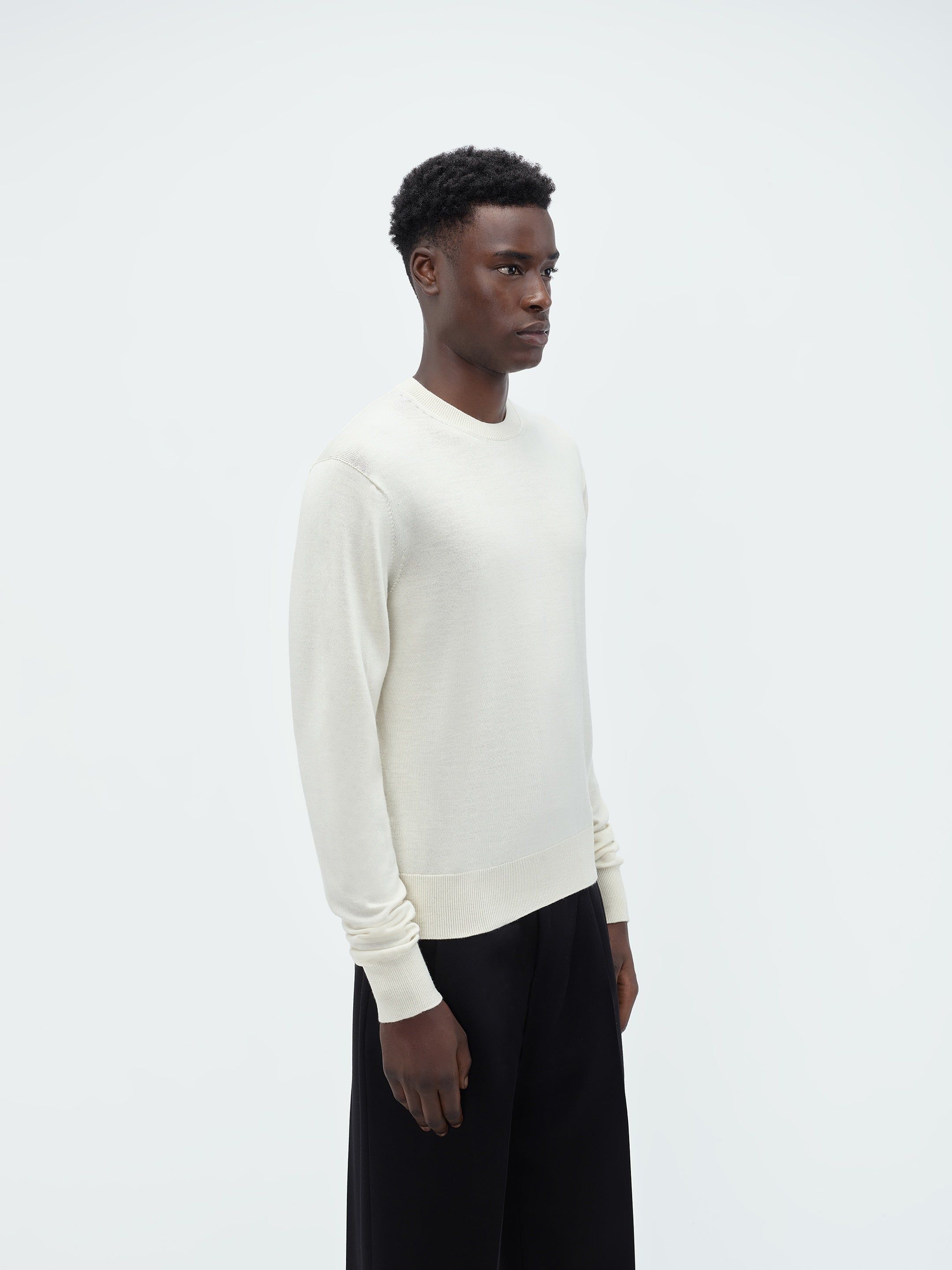LONG SLEEVE CREW-ALABASTER sold by AMIRI product image thumbnail 4
