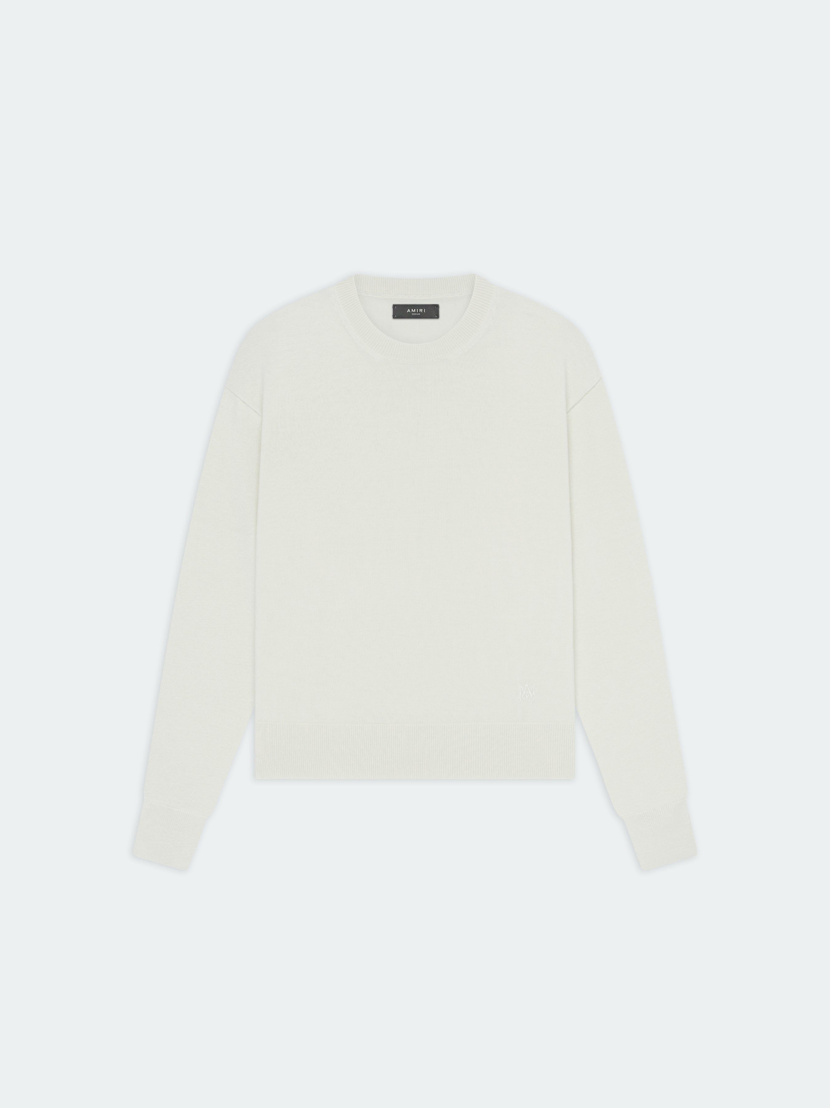 LONG SLEEVE CREW-ALABASTER sold by AMIRI