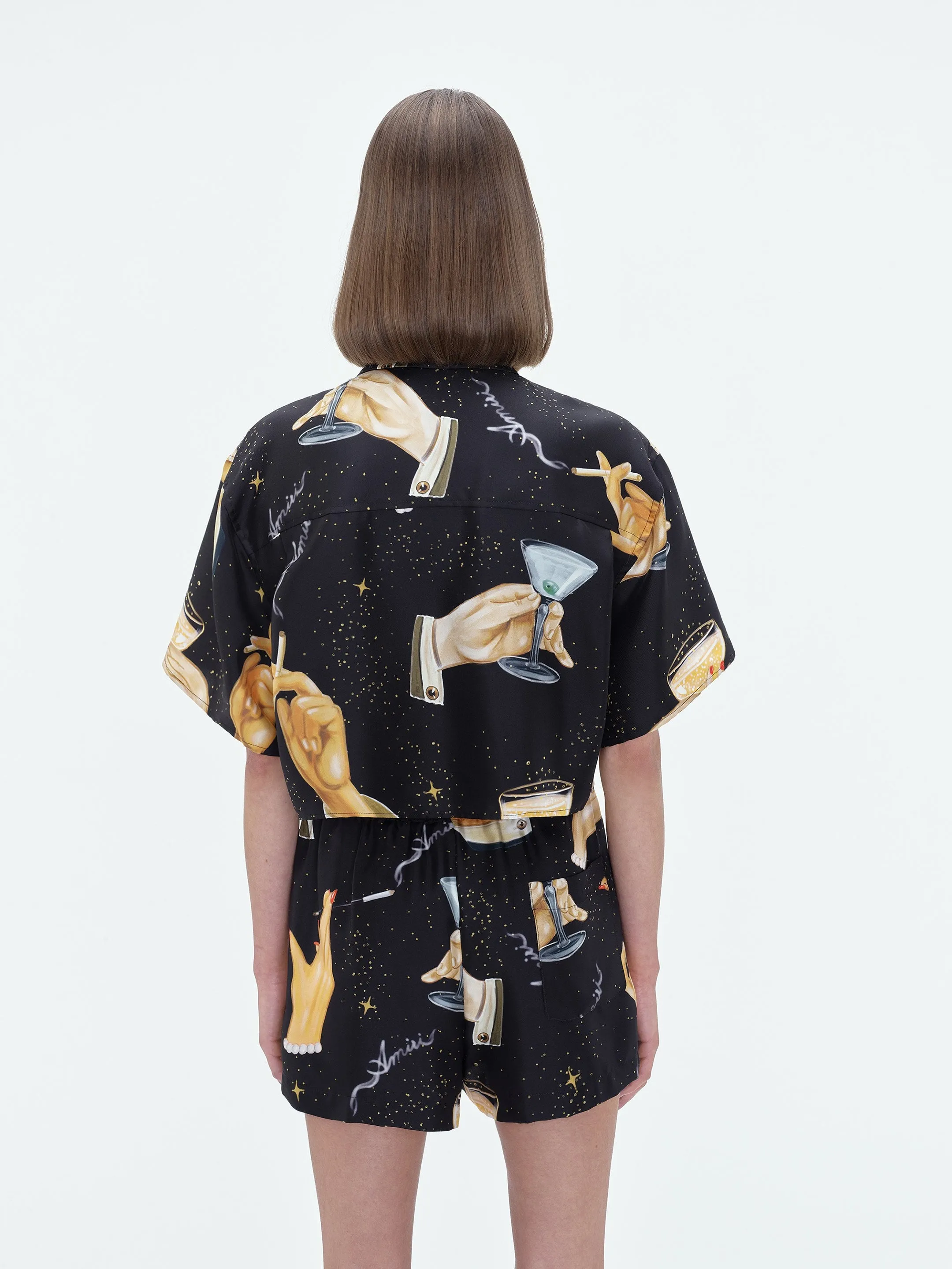 WOMEN - CHAMPAGNE SILK SHIRT - Black sold by AMIRI product image thumbnail 5