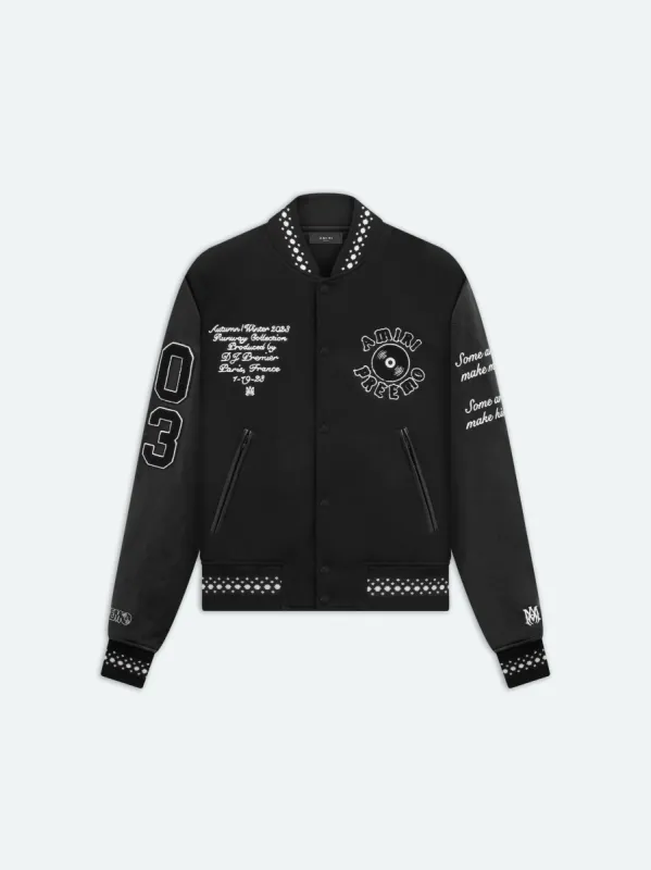 DJ PREMIER VARSITY JACKET - BLACK sold by AMIRI