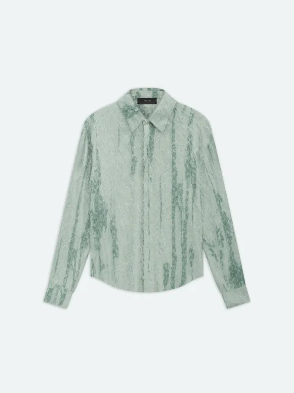 BUTTON DOWN SHIRT - FROSTY GREEN made by AMIRI