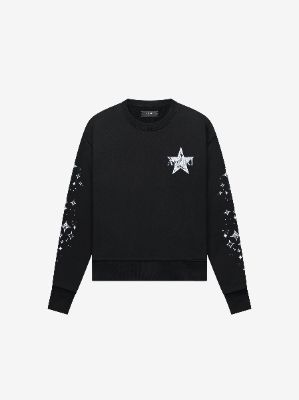 PAISLEY STAR CREWNECK - BLACK sold by AMIRI