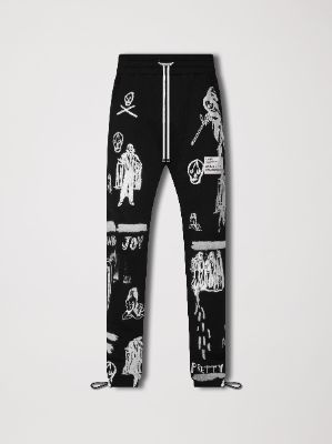 WES LANG EMBROIDERED SWEATPANT - BLACK sold by AMIRI