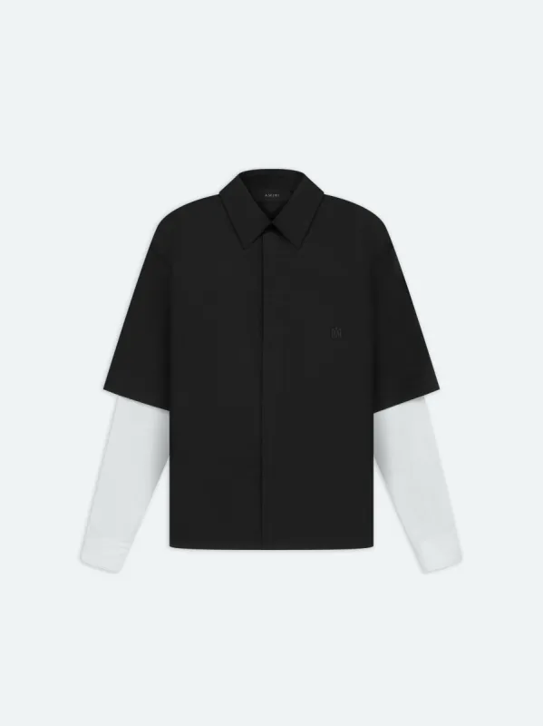 LAYERED SLEEVE SHIRT - BLACK made by AMIRI