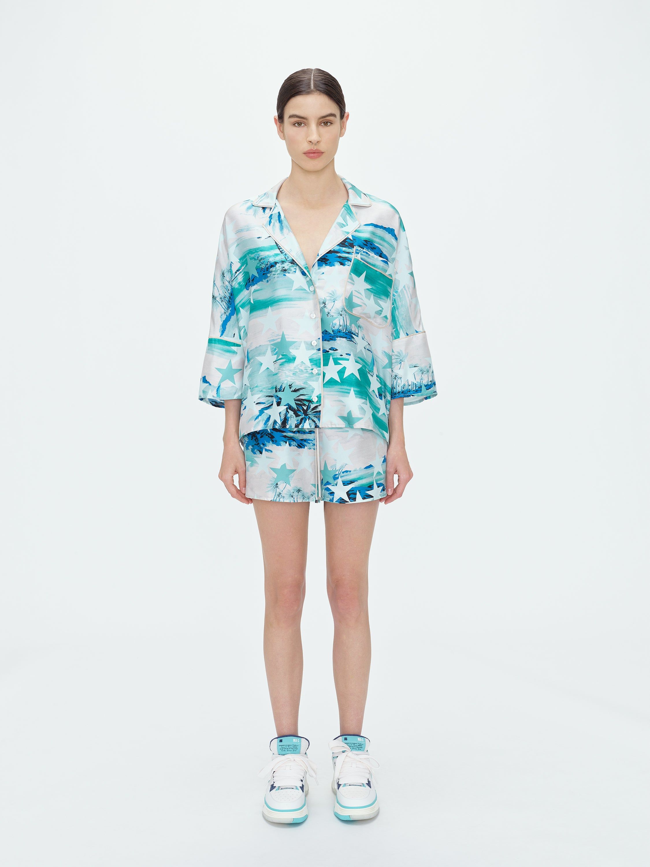 WOMEN - MILITARY STARS PJ SHORT - GREEN sold by AMIRI product image thumbnail 2