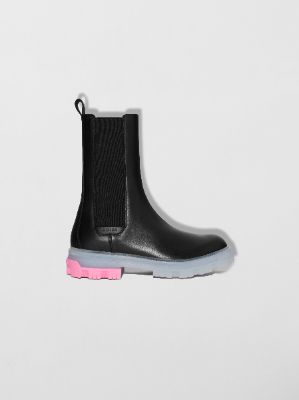 WOMEN - MILITARY CHELSEA BOOT - Black / Pink made by AMIRI