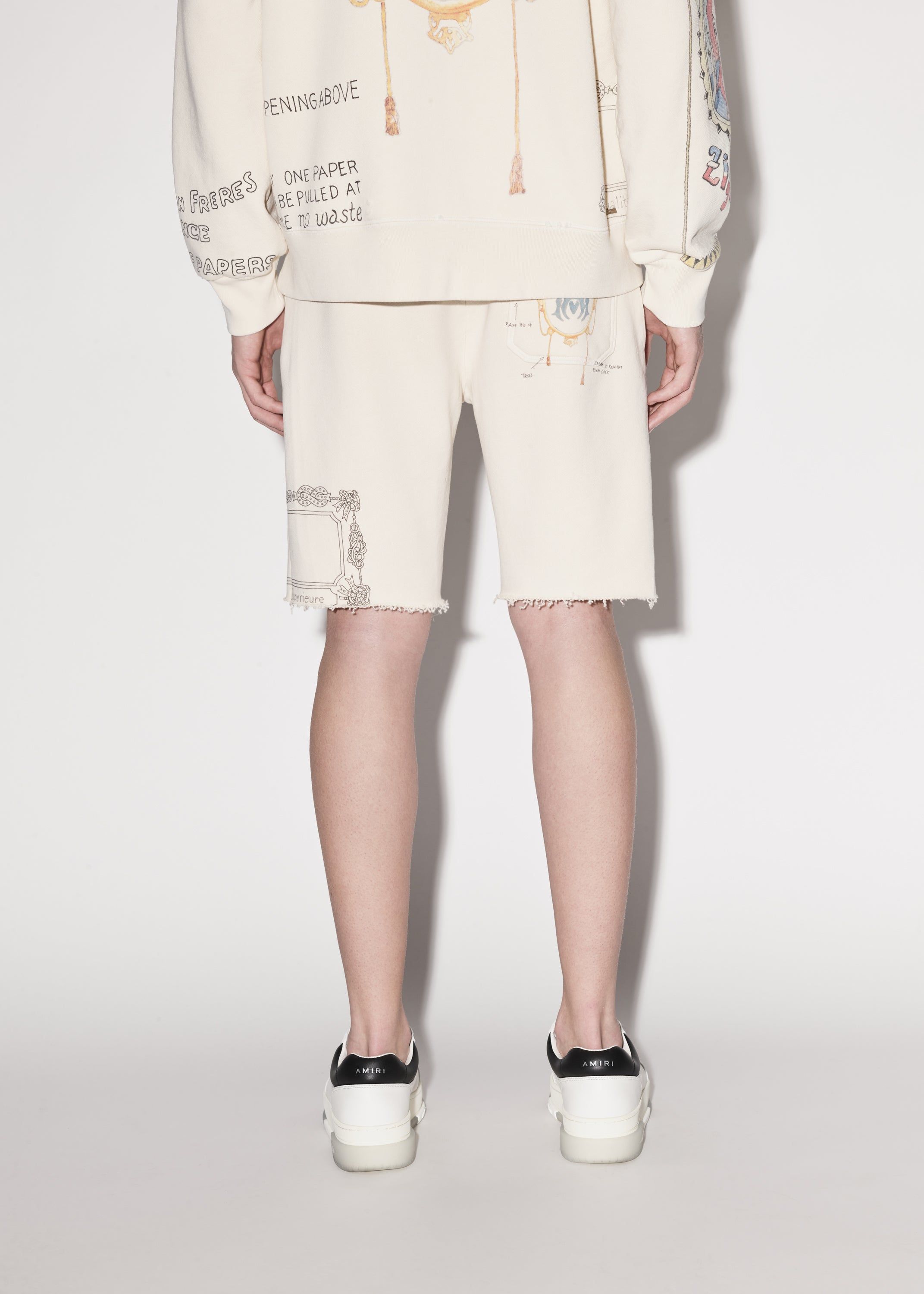 ZIG-ZAG SKETCH JERSEY SHORT - ALMOND sold by AMIRI product image thumbnail 4