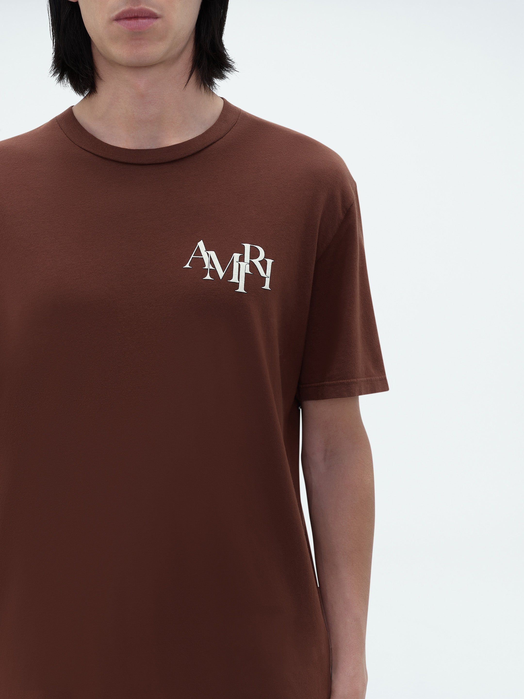 AMIRI STAGGERED LOGO TEE - POTTING SOIL sold by AMIRI product image thumbnail 5