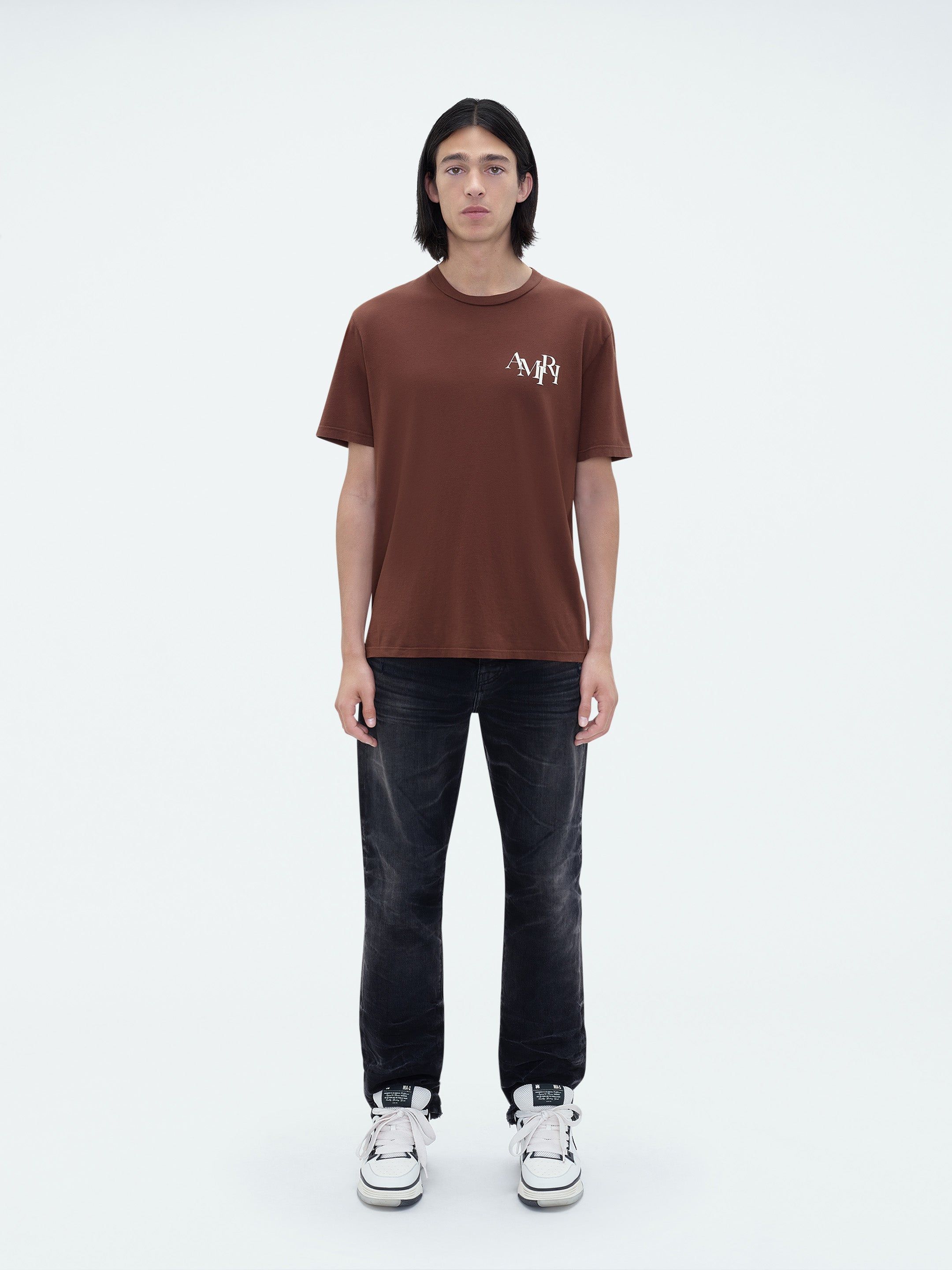 AMIRI STAGGERED LOGO TEE - POTTING SOIL sold by AMIRI product image thumbnail 2