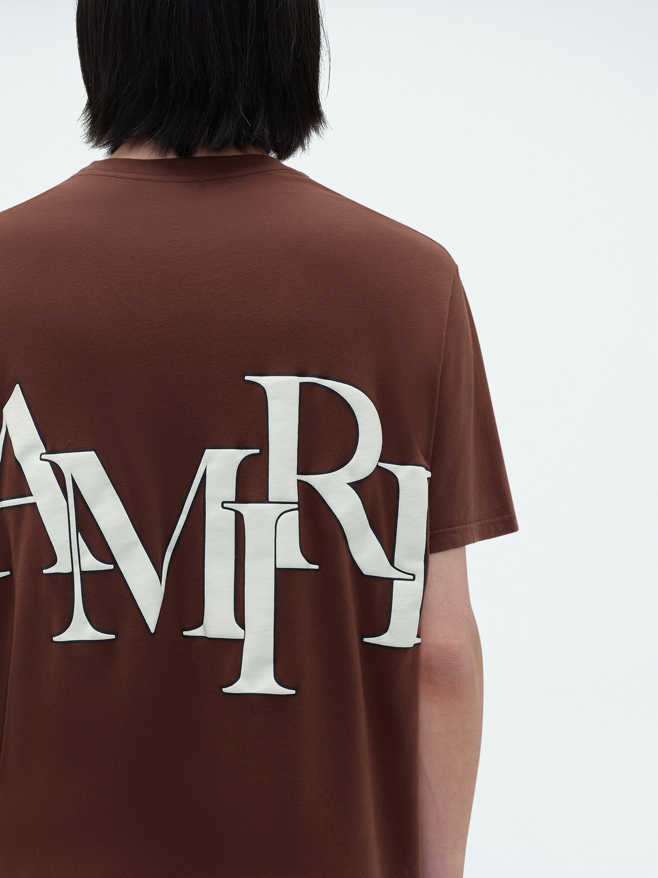 AMIRI STAGGERED LOGO TEE - POTTING SOIL sold by AMIRI product image thumbnail 6