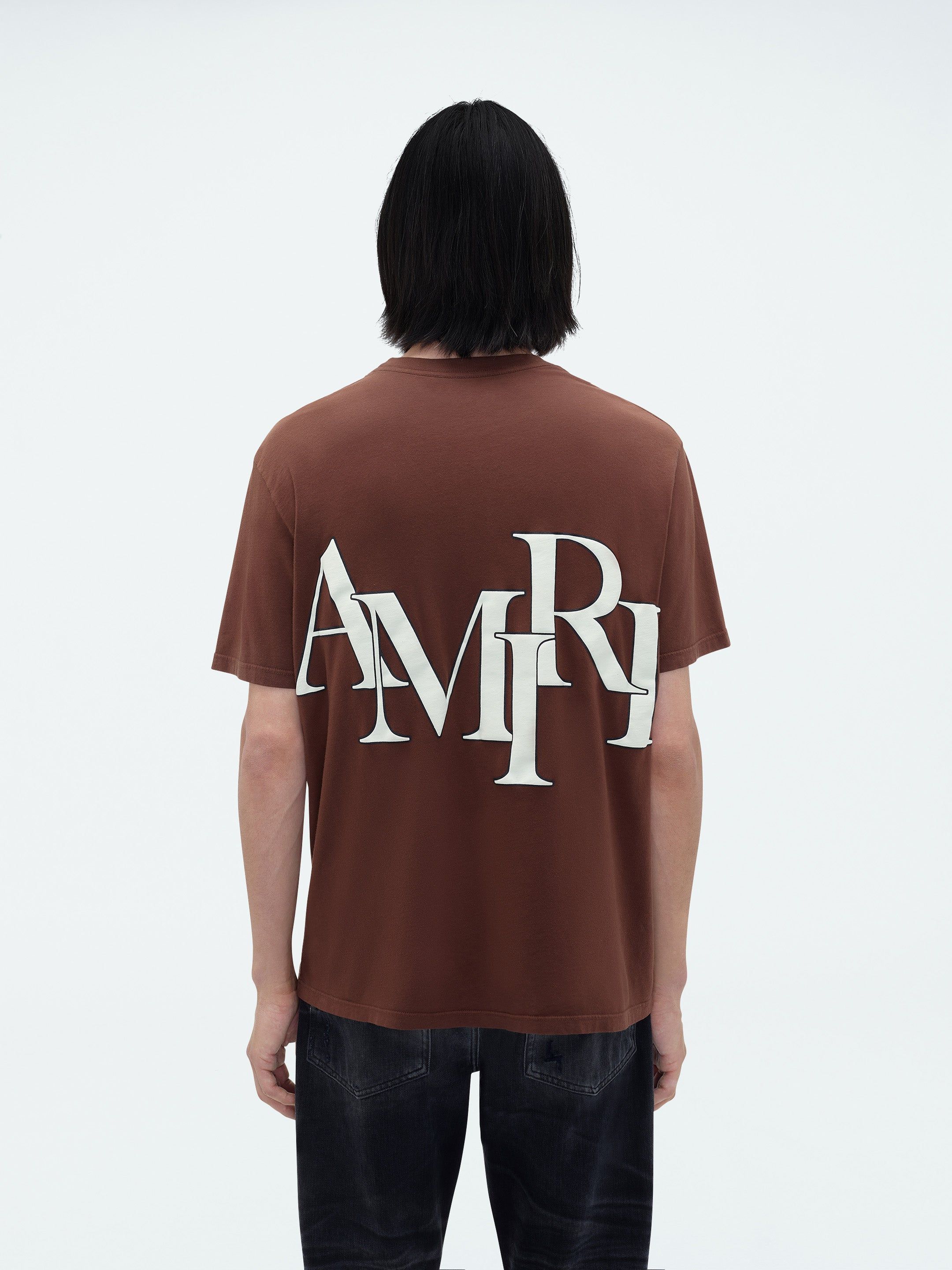 AMIRI STAGGERED LOGO TEE - POTTING SOIL sold by AMIRI product image thumbnail 4