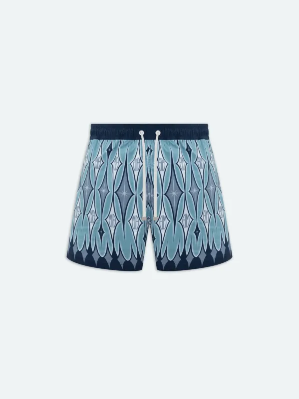 ARGYLE SWIM TRUNK - AQUA sold by AMIRI
