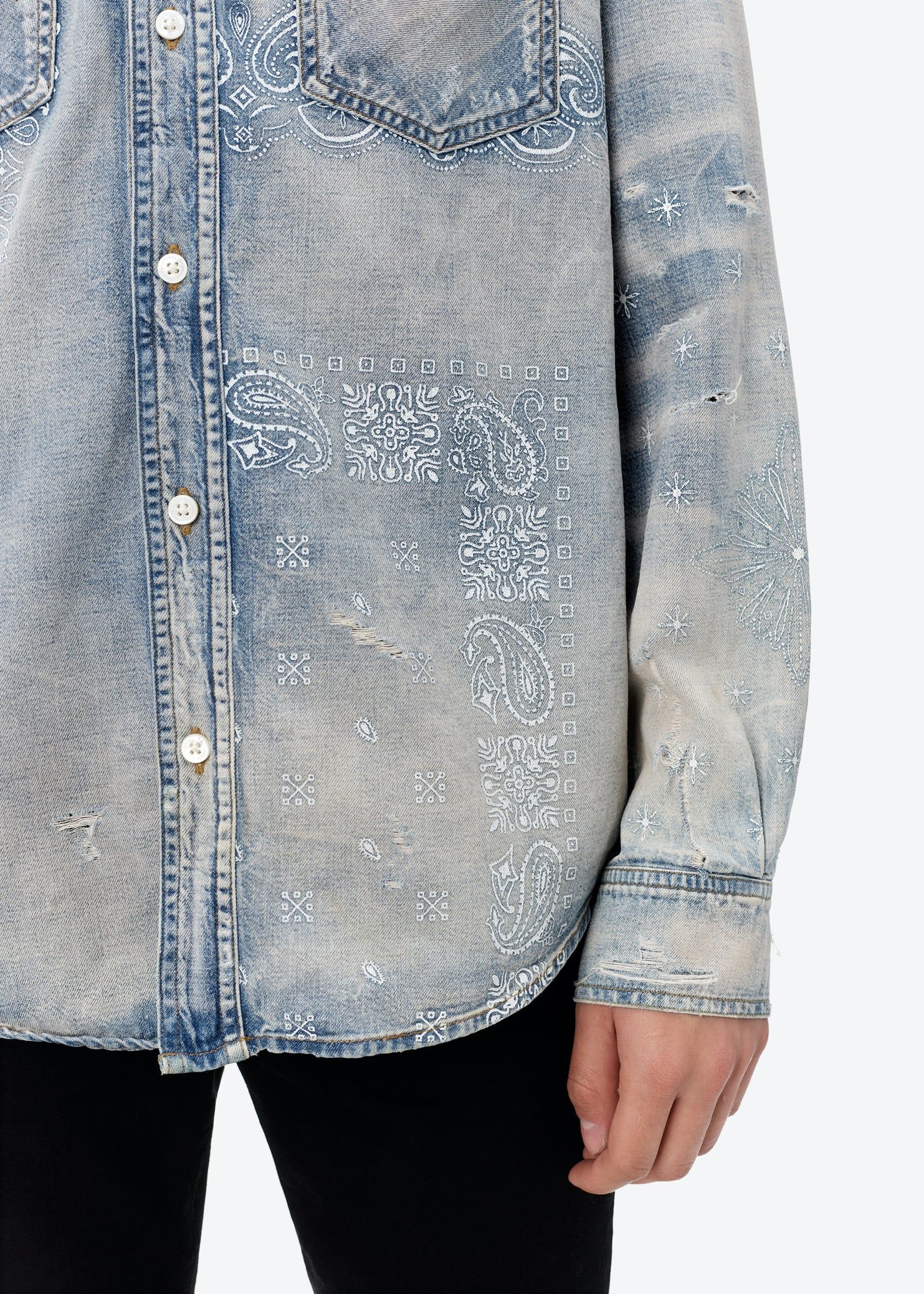 BANDANA PRINT SHIRT - CLAY INDIGO sold by AMIRI product image thumbnail 5