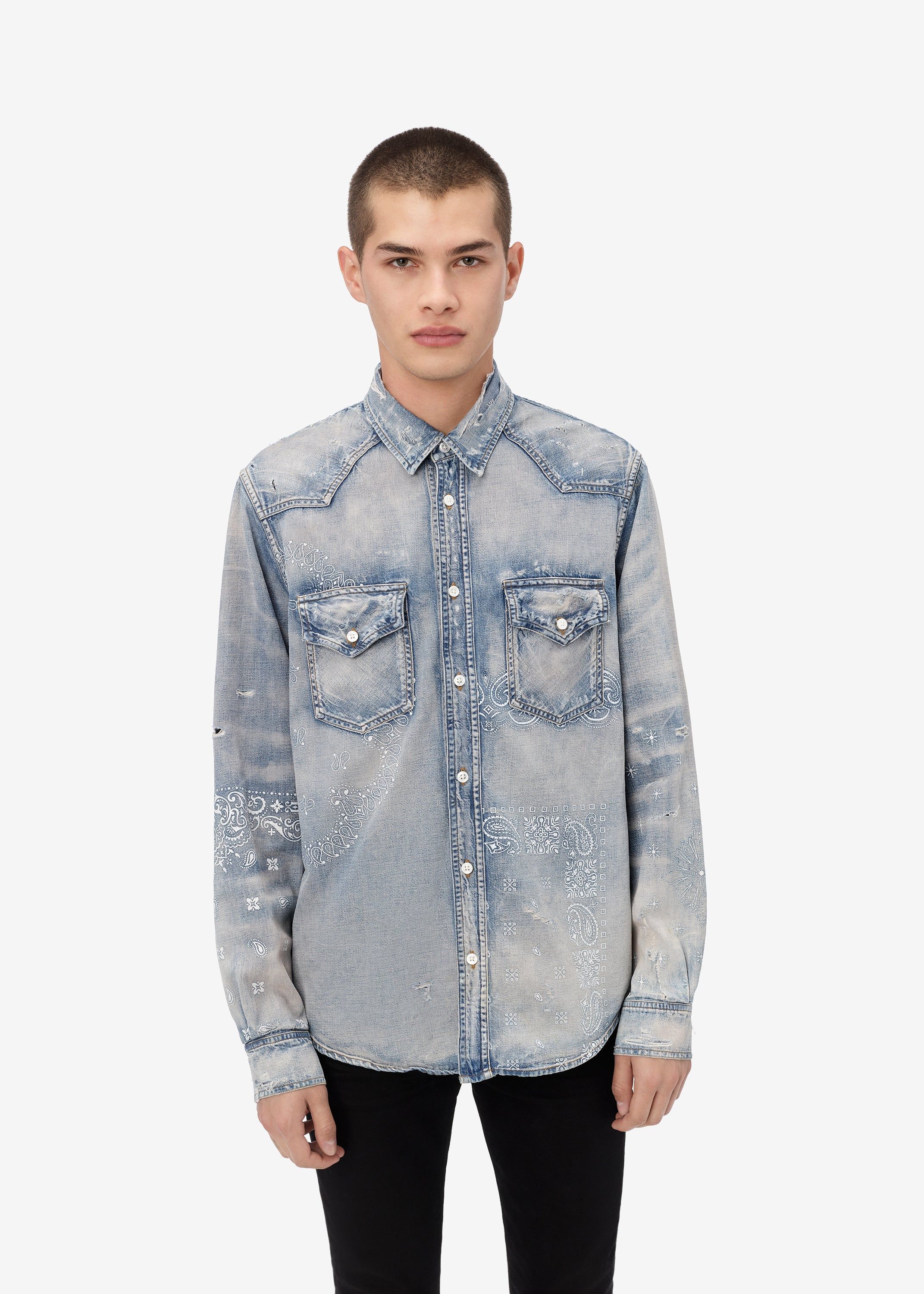 BANDANA PRINT SHIRT - CLAY INDIGO sold by AMIRI product image thumbnail 2