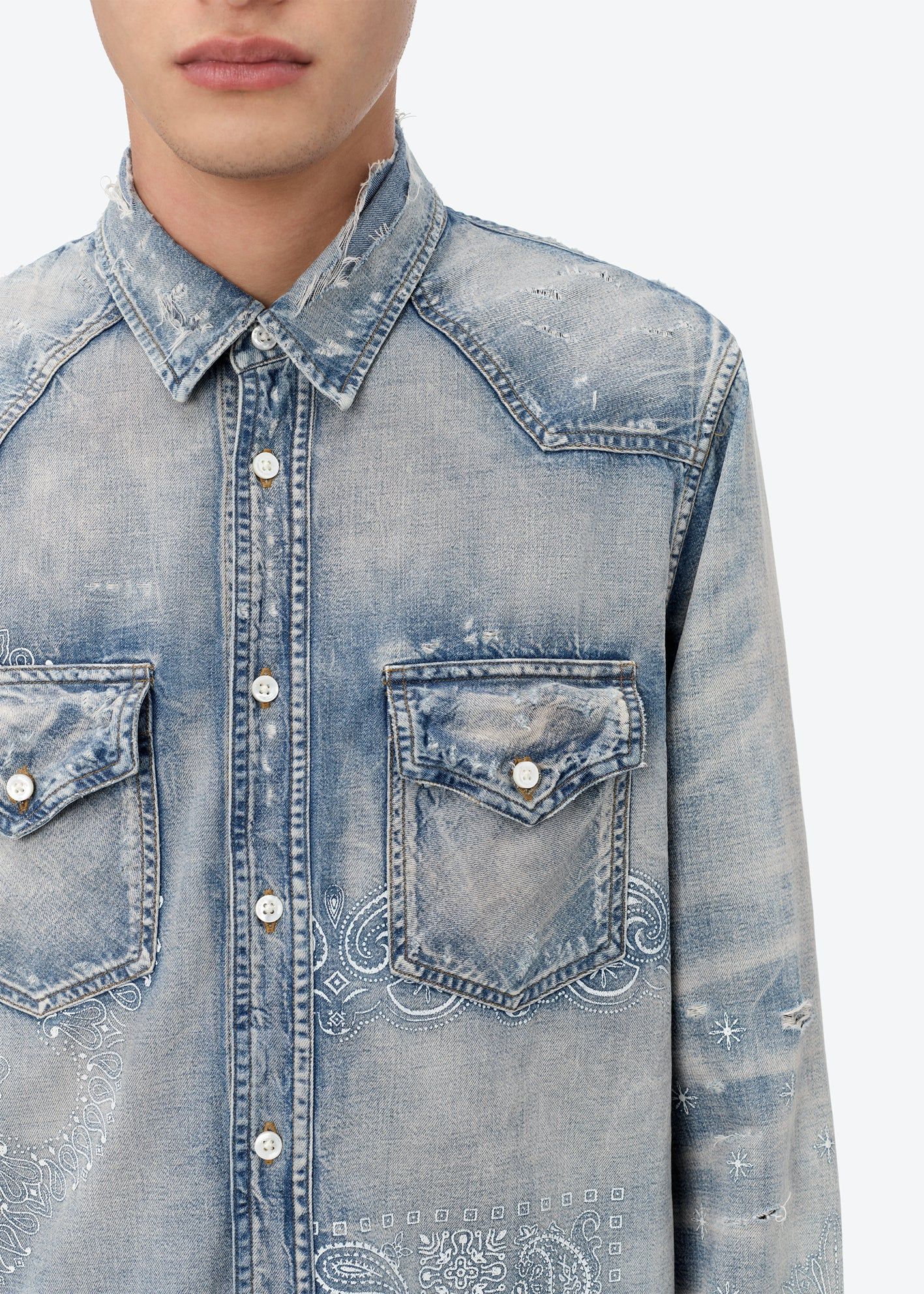 BANDANA PRINT SHIRT - CLAY INDIGO sold by AMIRI product image thumbnail 4