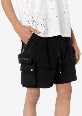 TACTICAL CARGO SWEATSHORTS - BLACK sold by AMIRI