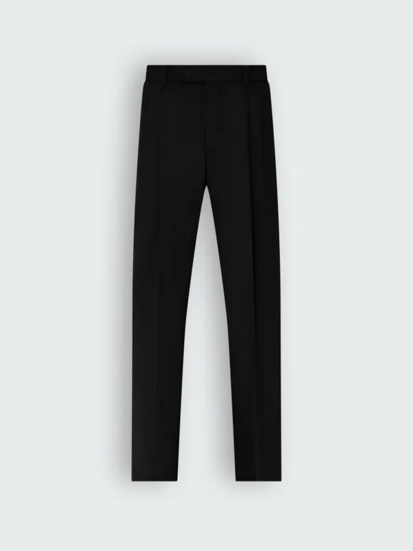 VISCOSE DOUBLE PLEATED TROUSERS - BLACK sold by AMIRI