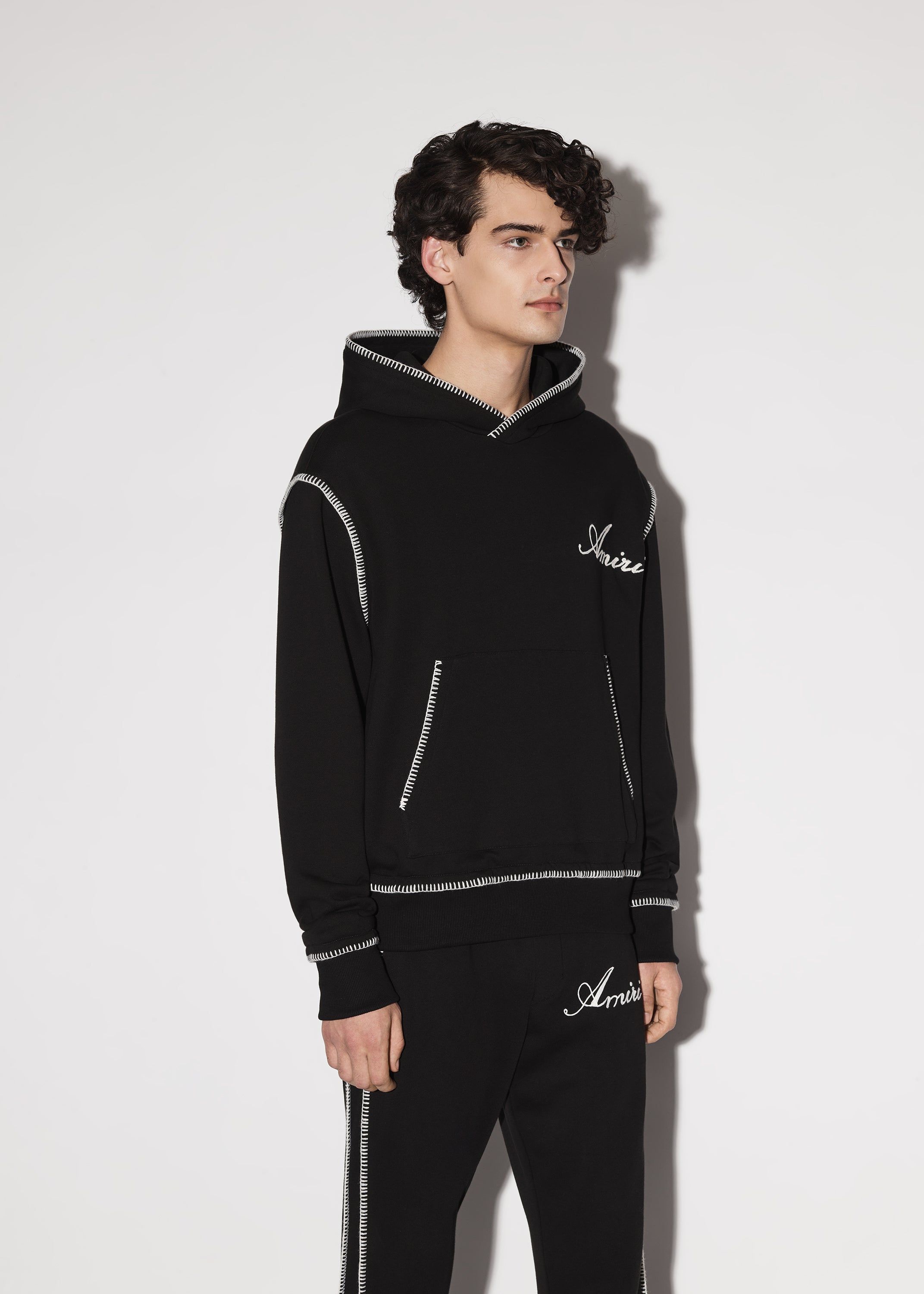 AMIRI STITCH LOGO HOODIE - BLACK sold by AMIRI product image thumbnail 3