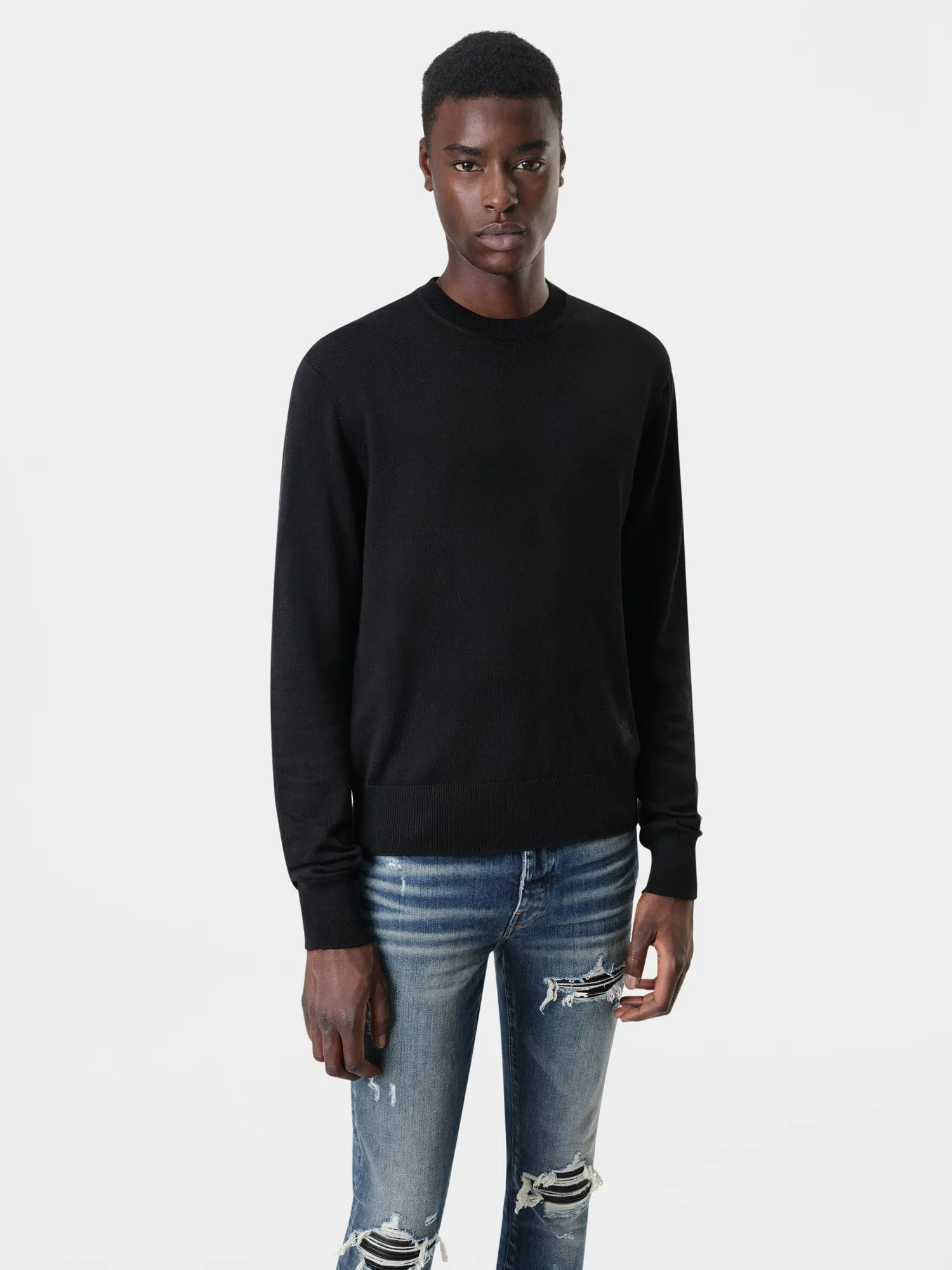 LONG SLEEVE CREW-BLACK sold by AMIRI product image thumbnail 2