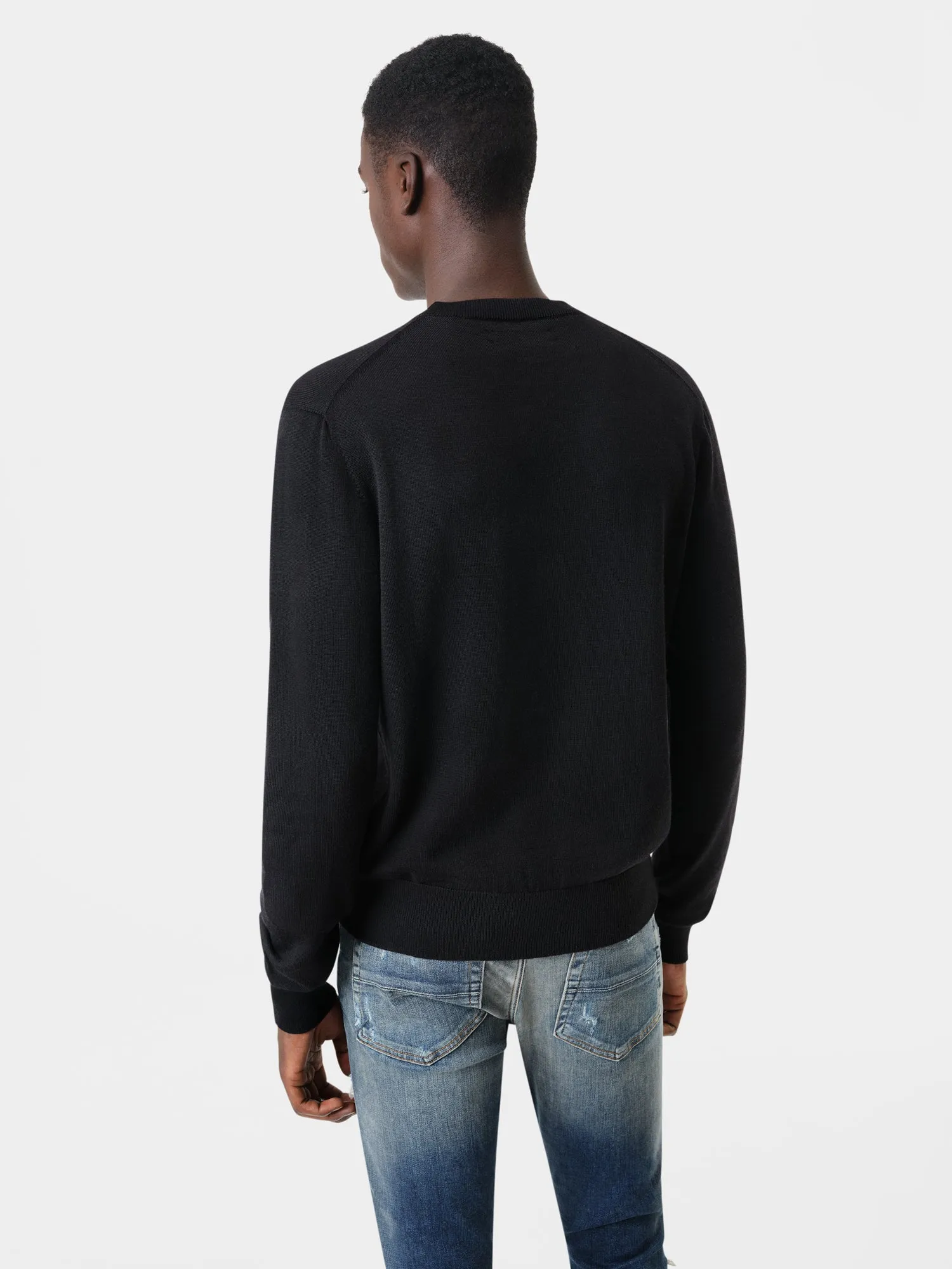 LONG SLEEVE CREW-BLACK sold by AMIRI product image thumbnail 3
