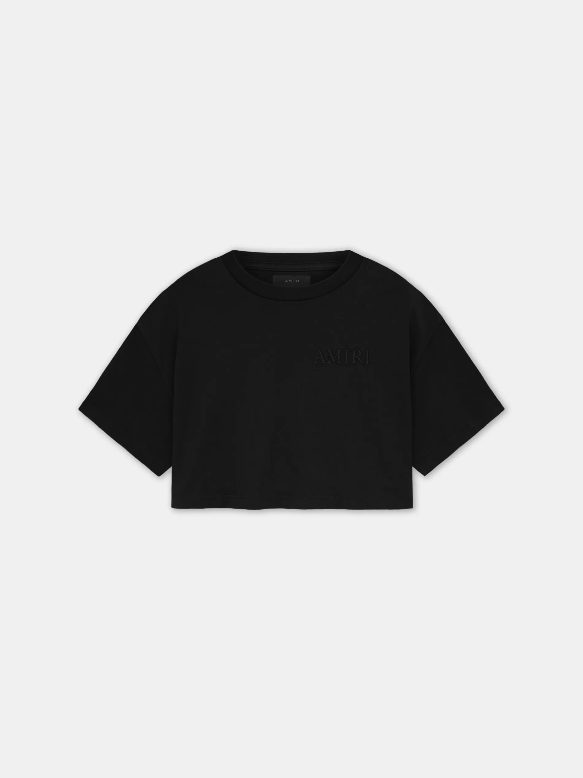 WOMEN - WOMEN'S AMIRI EMBROIDERED CROPPED TEE - Black sold by AMIRI product image thumbnail 5