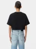 WOMEN - WOMEN'S AMIRI EMBROIDERED CROPPED TEE - Black sold by AMIRI